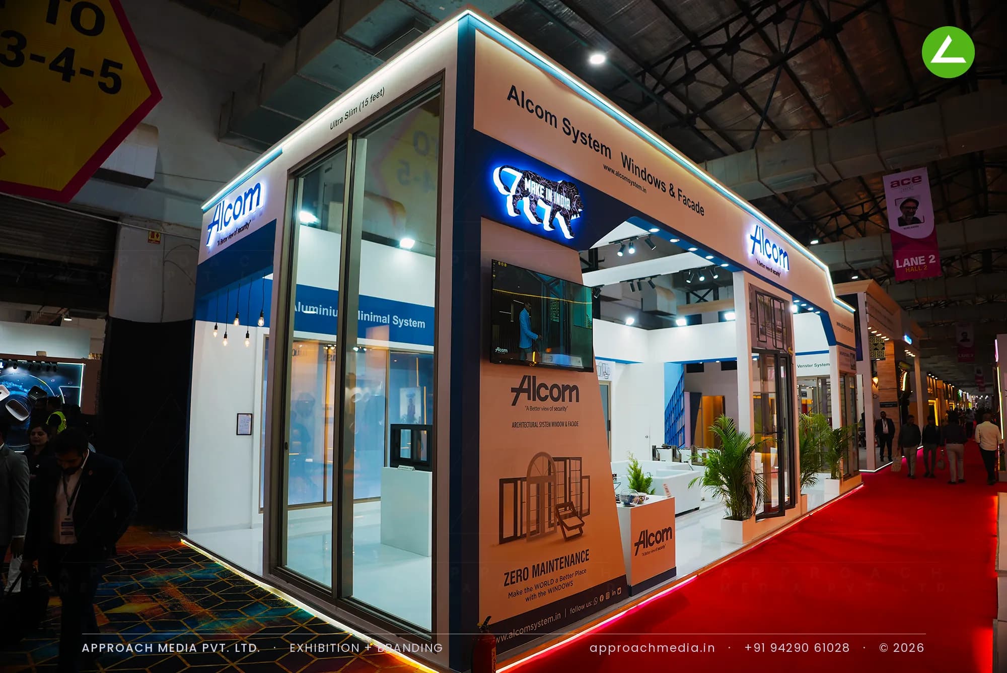 Alcom — ACETECH — exhibition stall by Approach Media