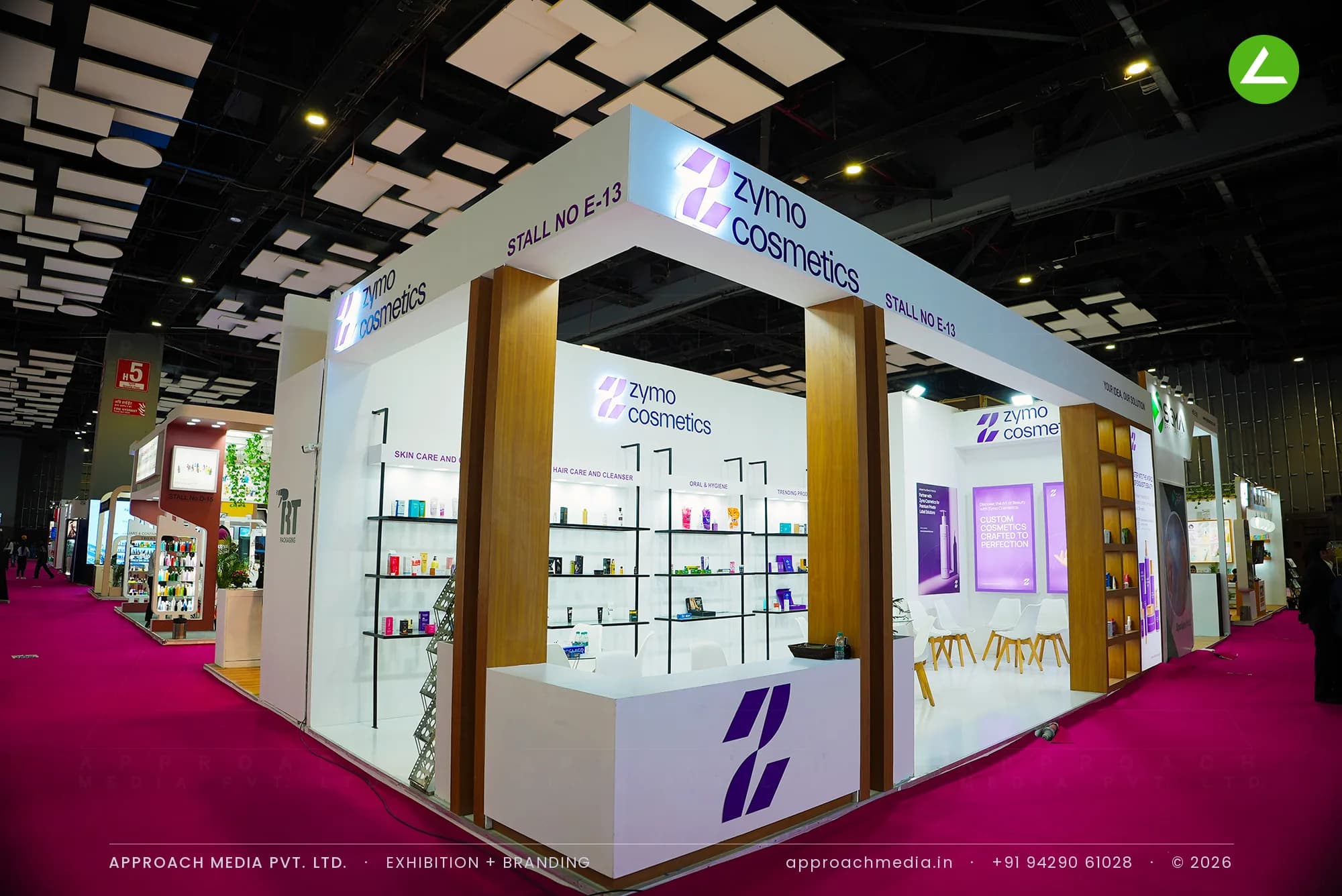 Zymo Cosmetics — Cosmo Tech Exhibition — exhibition stall by Approach Media