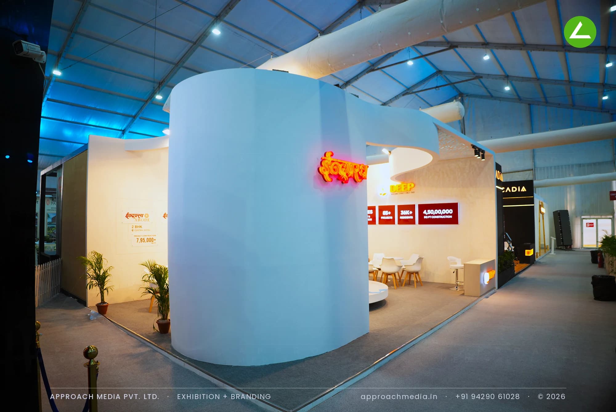 Indraprasth — NAREDCO Gujarat Property Expo — exhibition stall by Approach Media