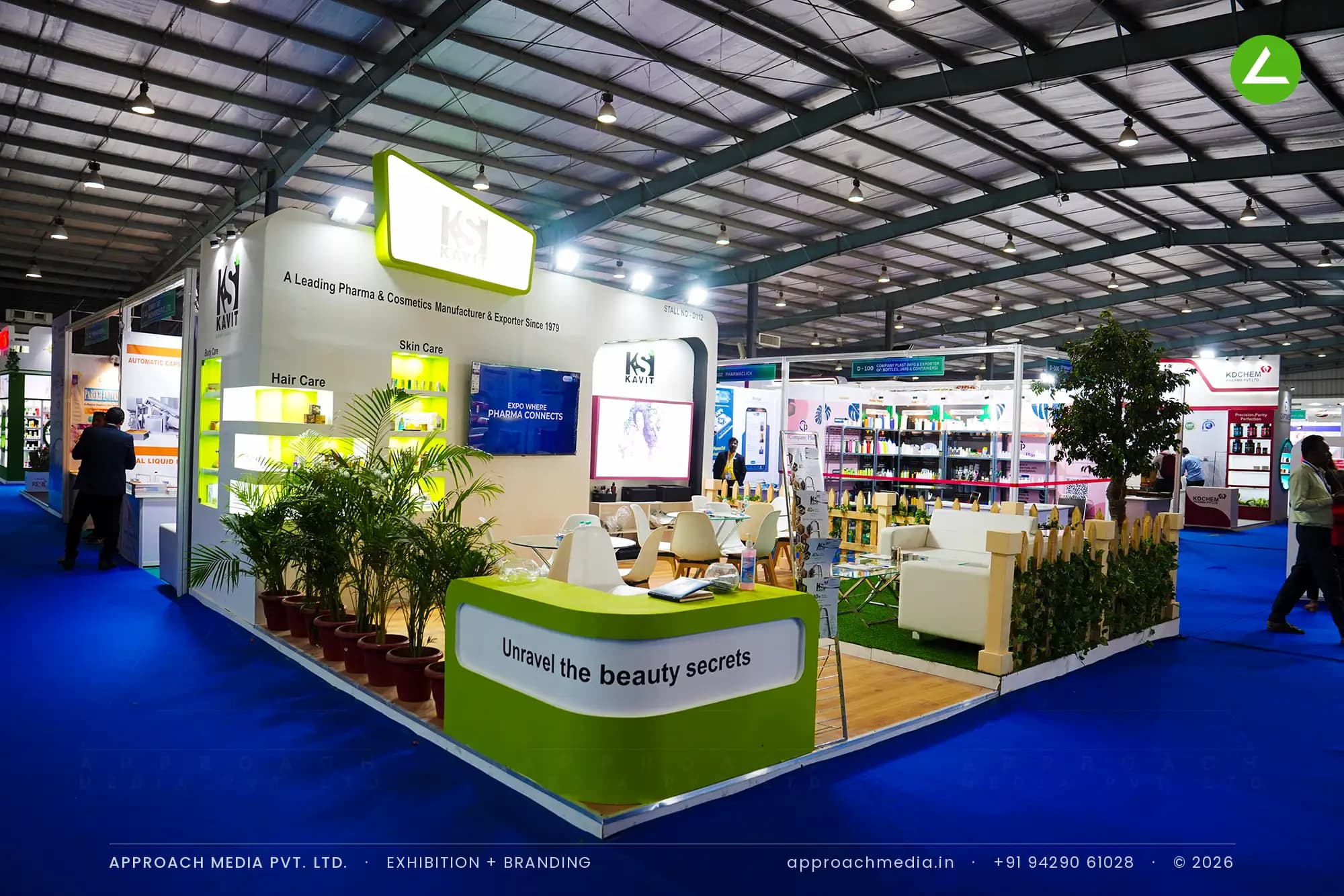 Kavit — Pharmatech and Labtech Expo — exhibition stall by Approach Media