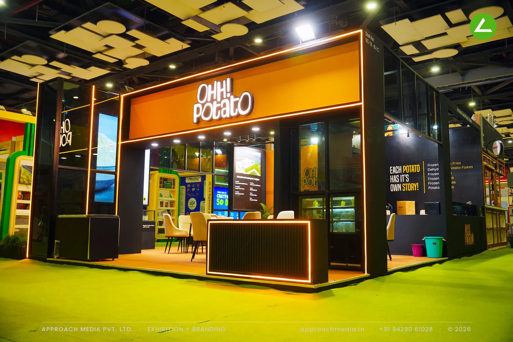 Ohh! Potato — Aahar Expo 2026 - Delhi — exhibition stall by Approach Media
