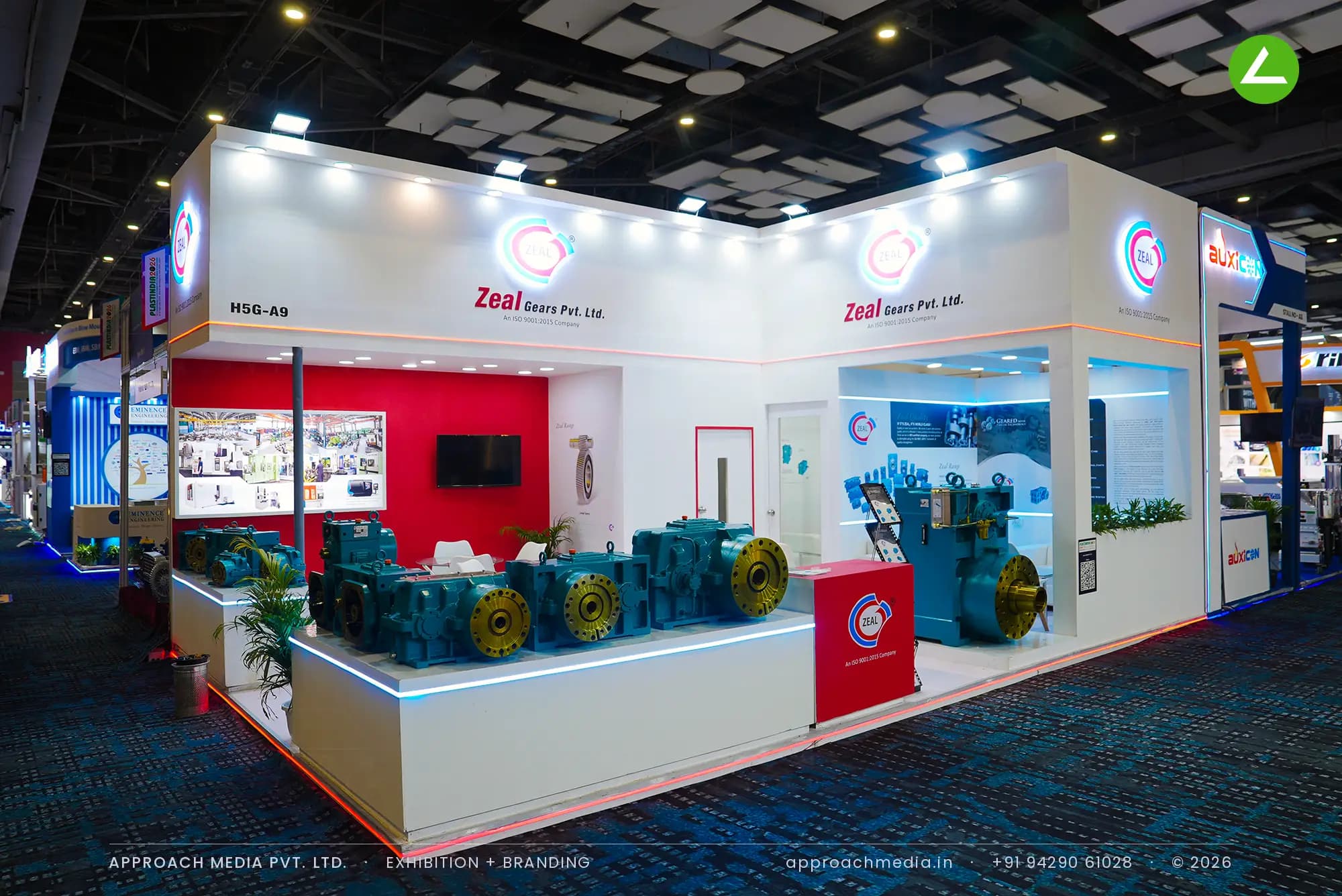 Zeal Gears Pvt Ltd — Plast India Expo 2026 - Delhi — exhibition stall by Approach Media